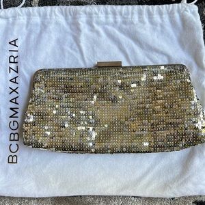 BCBG Max Azria mini-sequin clutch